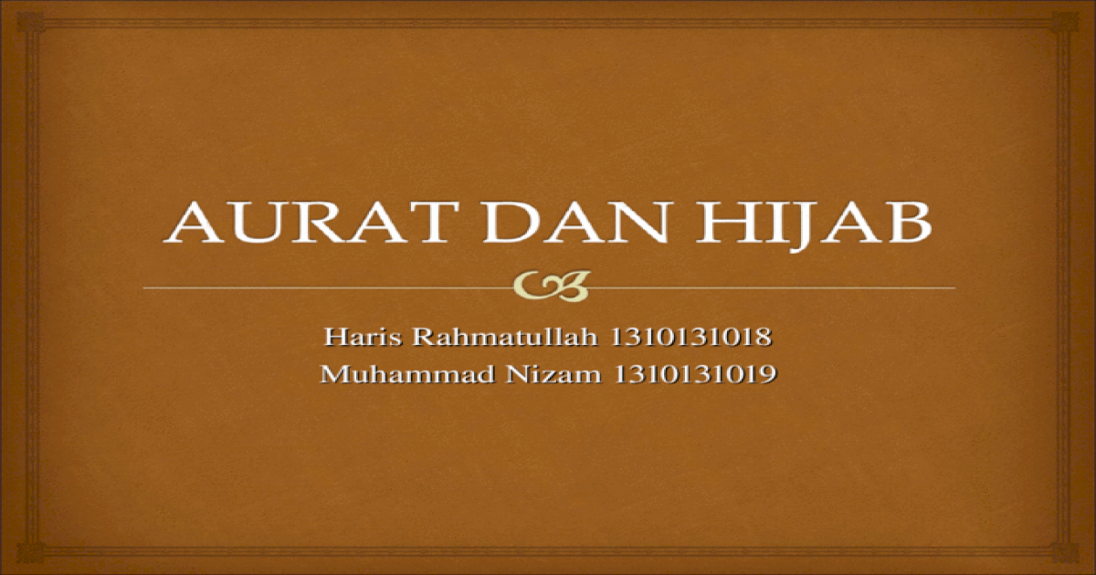 Aurat Dan Hijab Download PPT Powerpoint 
