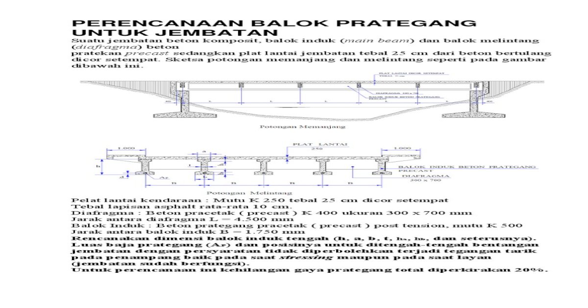 7 Perencanaan Balok  Prategang  Untuk Jembatan PDF Document 